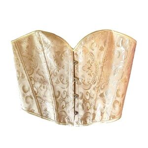 Elegant Gold Brocade Corset S 15-17p